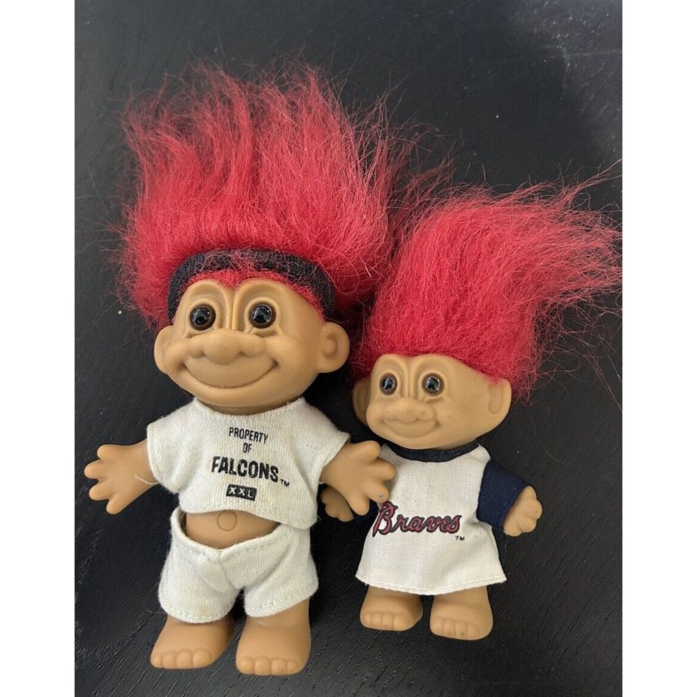 Vintage Russ Atlanta Braves Troll Doll-1992-/Atlanta Falcons Troll Lot